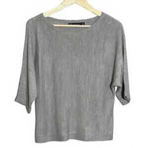 NY & Co Womens Tan Knit Top Size XS 3/4 Dolman Sleeve Career